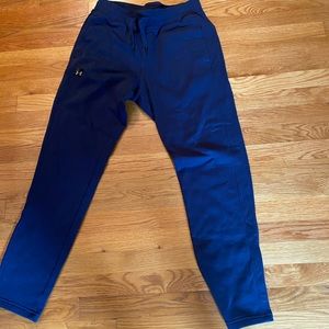 Navy blue under armour sweatpants